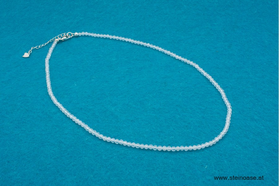Kette Regenbogen-Mondstein facettiert 3mm